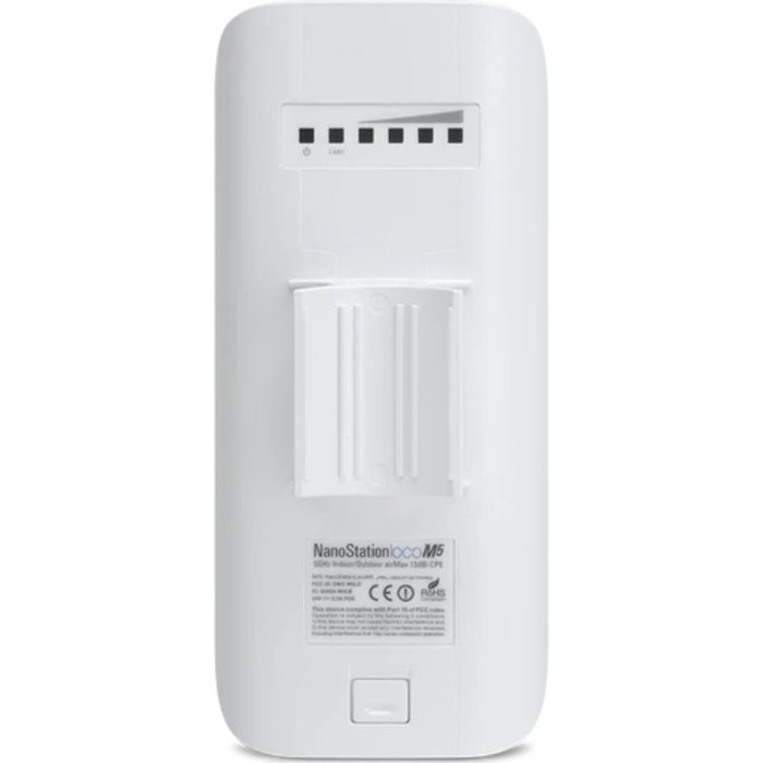Ubiquiti NanoStation LocoM5 Punto de Acceso Inalámbrico Exterior 5GHz MIMO TDMA 13dBi 10/100 Ethernet 24V PoE